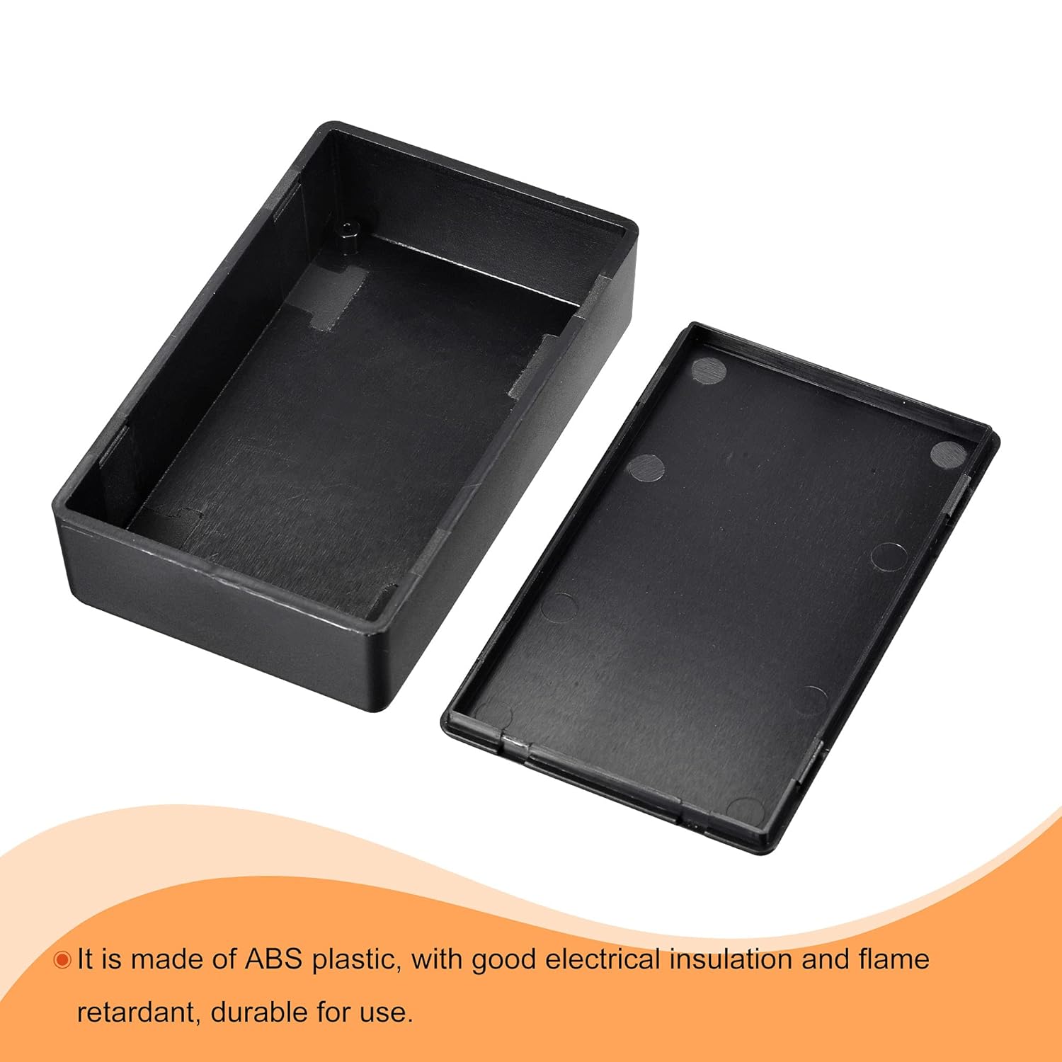 MECCANIXITY Dustproof Junction Box 100x60x28mm ABS for Electrical Project Black