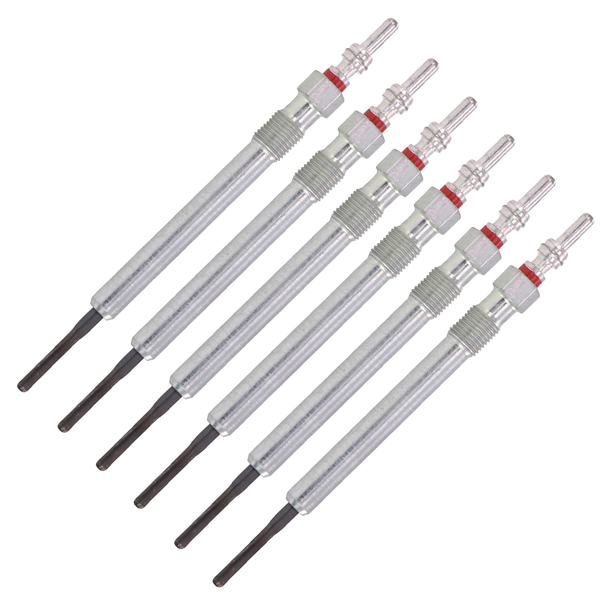 (Lot de 6) Bougie de préchauffage pour A1 A3 A4 A5 A6 A8 TT Q2 Q3 Q5 Q7 ALHAMBRA LEON ALTEA IBIZA TOLEDO FABIA ROOMSTER GOLF POLO T5 1,4 1,6 2,0 2,7 3,0 4,2 Tdi