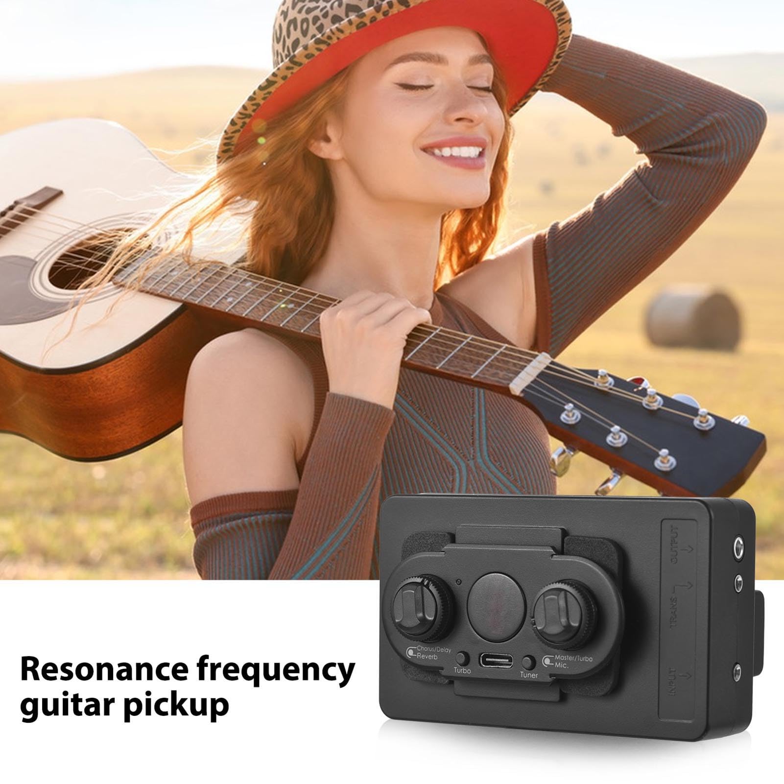 Sxhlseller Bezprzewodowy Przetwornik Gitarowy BT z Wejściem Audio i regulacją Intensywności Wibracji dla Miłośników Muzyki w Kolorze Czarnym