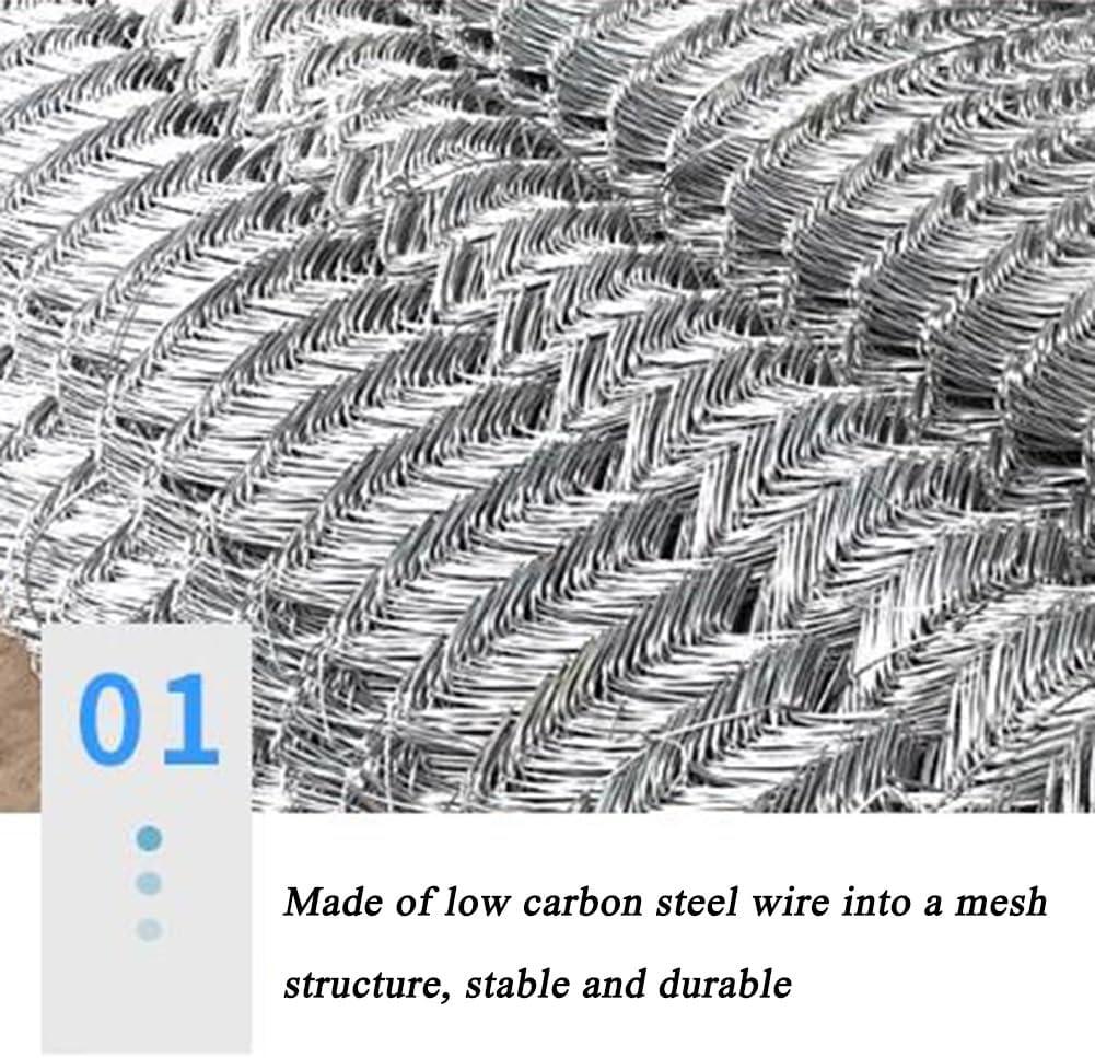 Durable Galvanized Steel Climbing Net - Flexible Outdoor Fall Protection & High Altitude Safety for Climbing, Fencing & Safety Applications - 1x8m/3.28x26.24ft