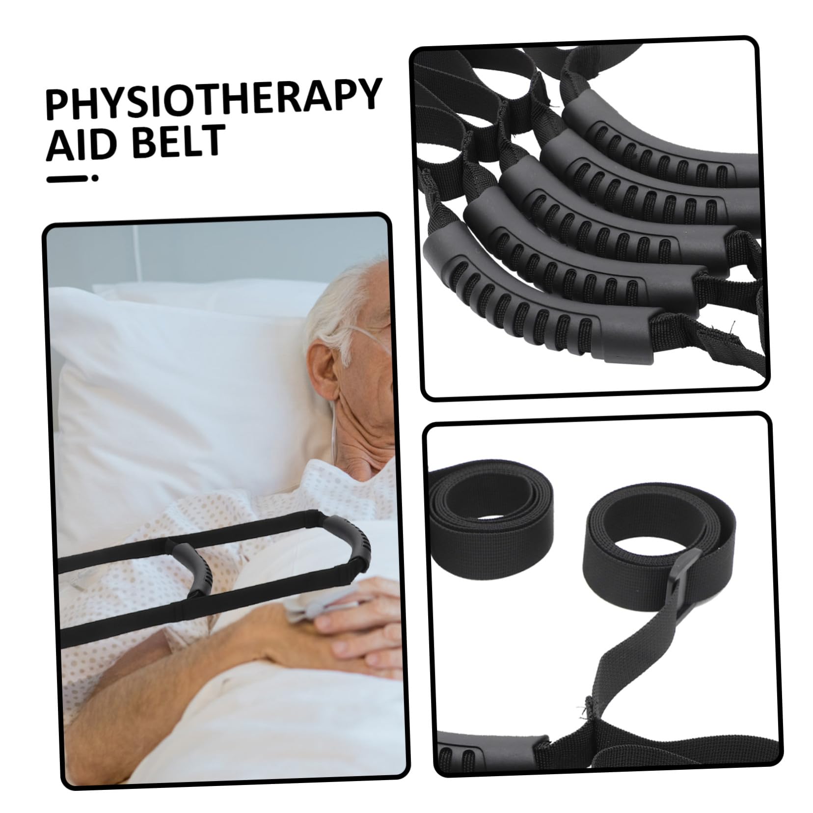 Ipetboom Scaletta da Letto Regolabile Maniglia Comoda per Anziani e Disabili, Cinghia in Nylon ed Eva Facile da Installare, per L'uso a Letto