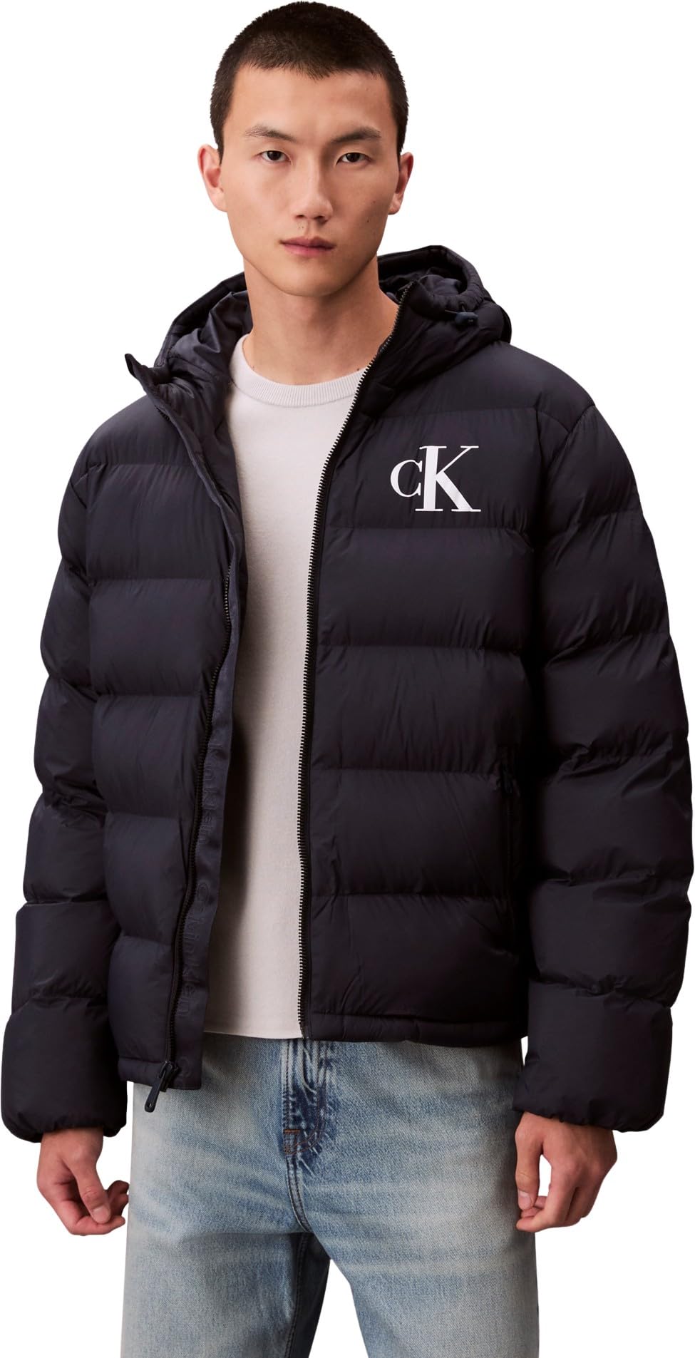 Calvin Klein Men's Blue Blu Poliammide Jacket - Winter Jackets - Xl- Jackets