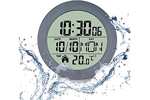 Ultra-Versatile Digital Bathroom Clock: Streamlined Timekeeping for Modern Spaces