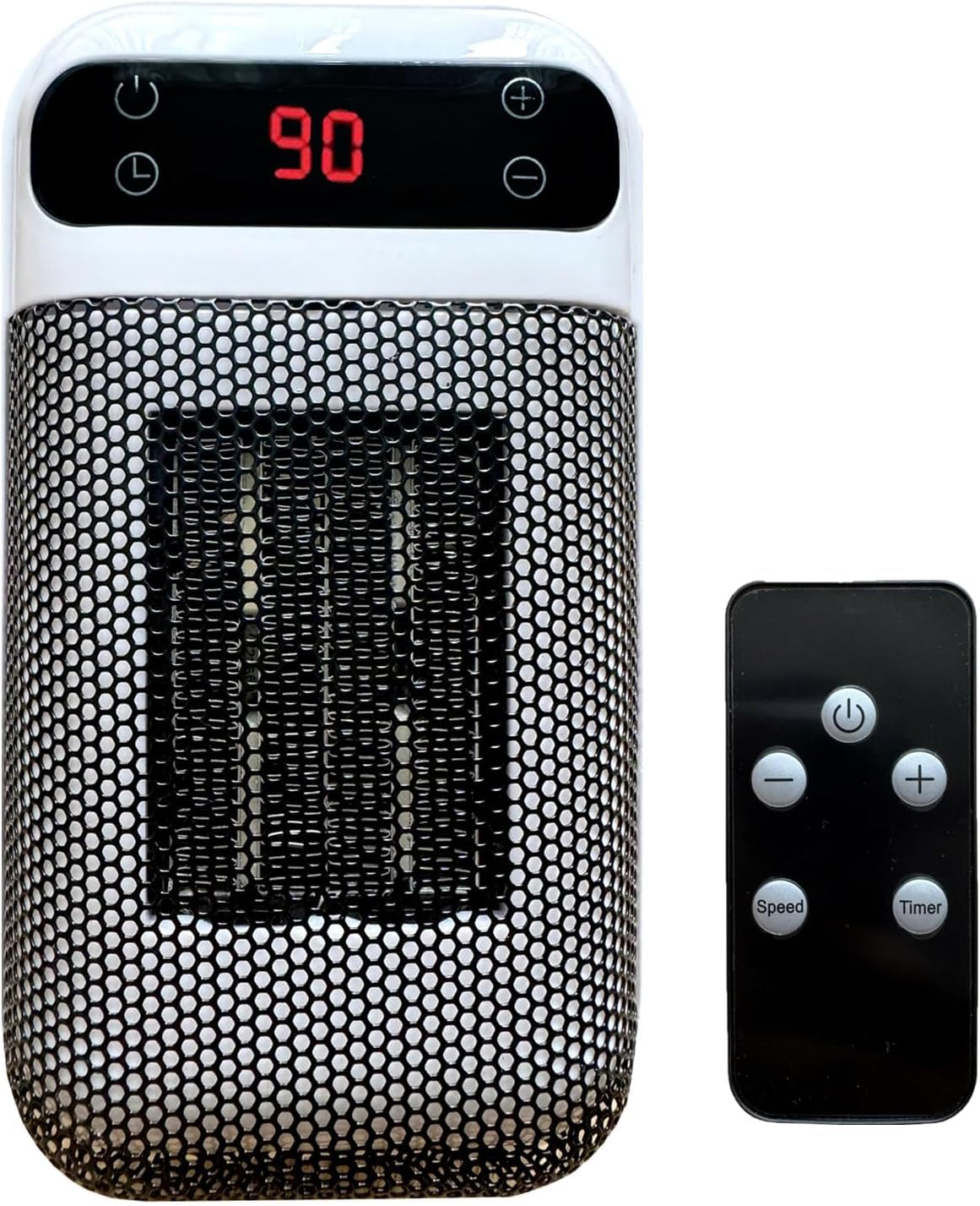 Fan Heaters for Home - Portable Ceramic Plug in Heater for Home, Adjustable Thermostat, 12 Hour Timer & LED Display, Small Heater with Overheating Protection for Bedroom Living Room Bathroom Office