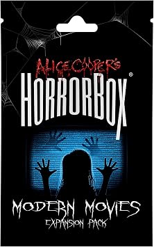 FITZ Alice Coopers HorrorBox Modern Movies Expansion Pack - Fitz Games, 40 Cards, A Haunted Party Game, Card Game of Spooky Questions Answers & Dares, for 4-10 Thrill Seekers Ages 14+