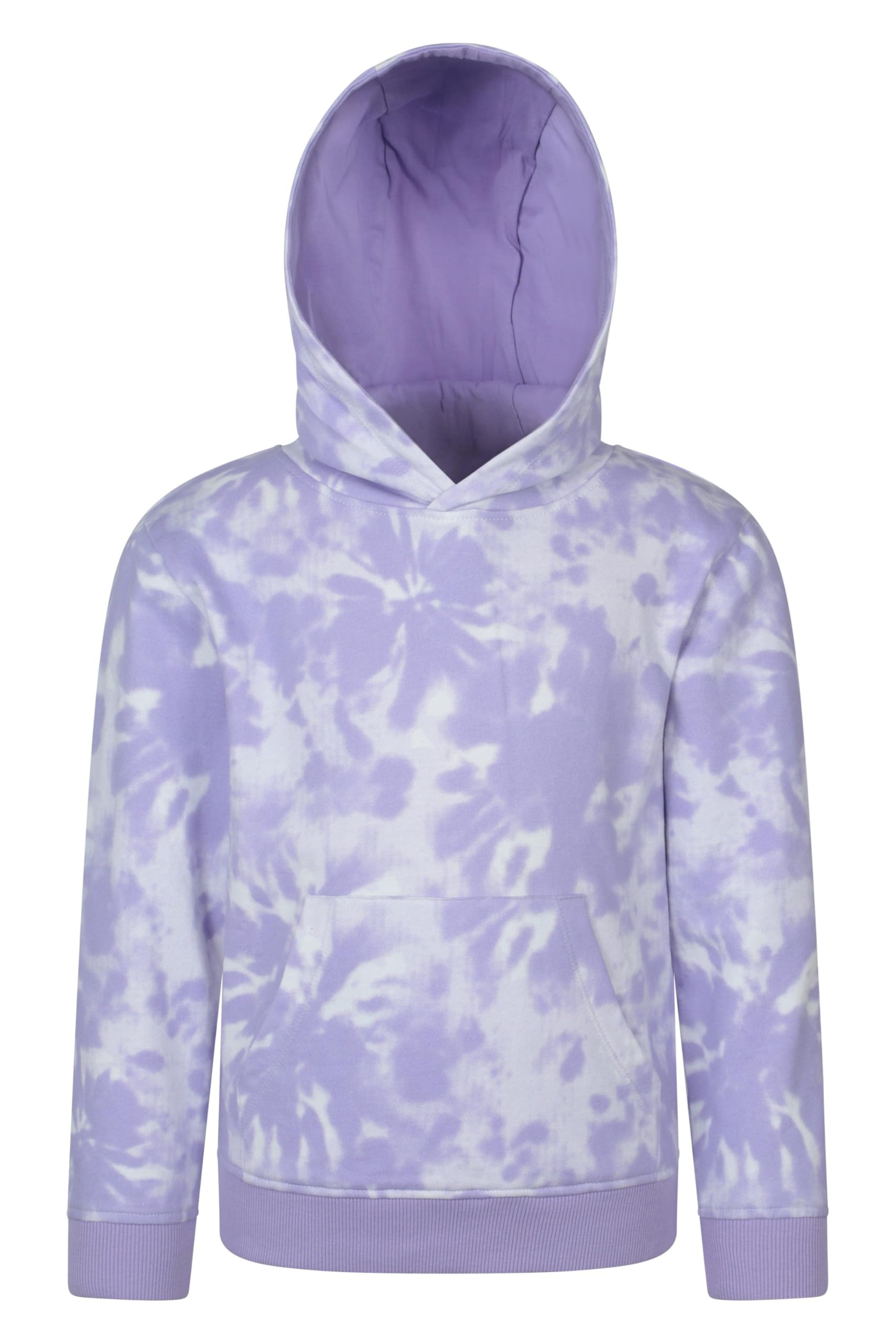 Mountain Warehouse Unisex Kids Purple Tie Dye Kids Cotton Hoodie - Lightweight Sweatshirt With Kangaroo Pocket, Boys & Girls - Spring Summer Outdoors, Holiday, Walking, Hiking Kids Size 9-10 Years