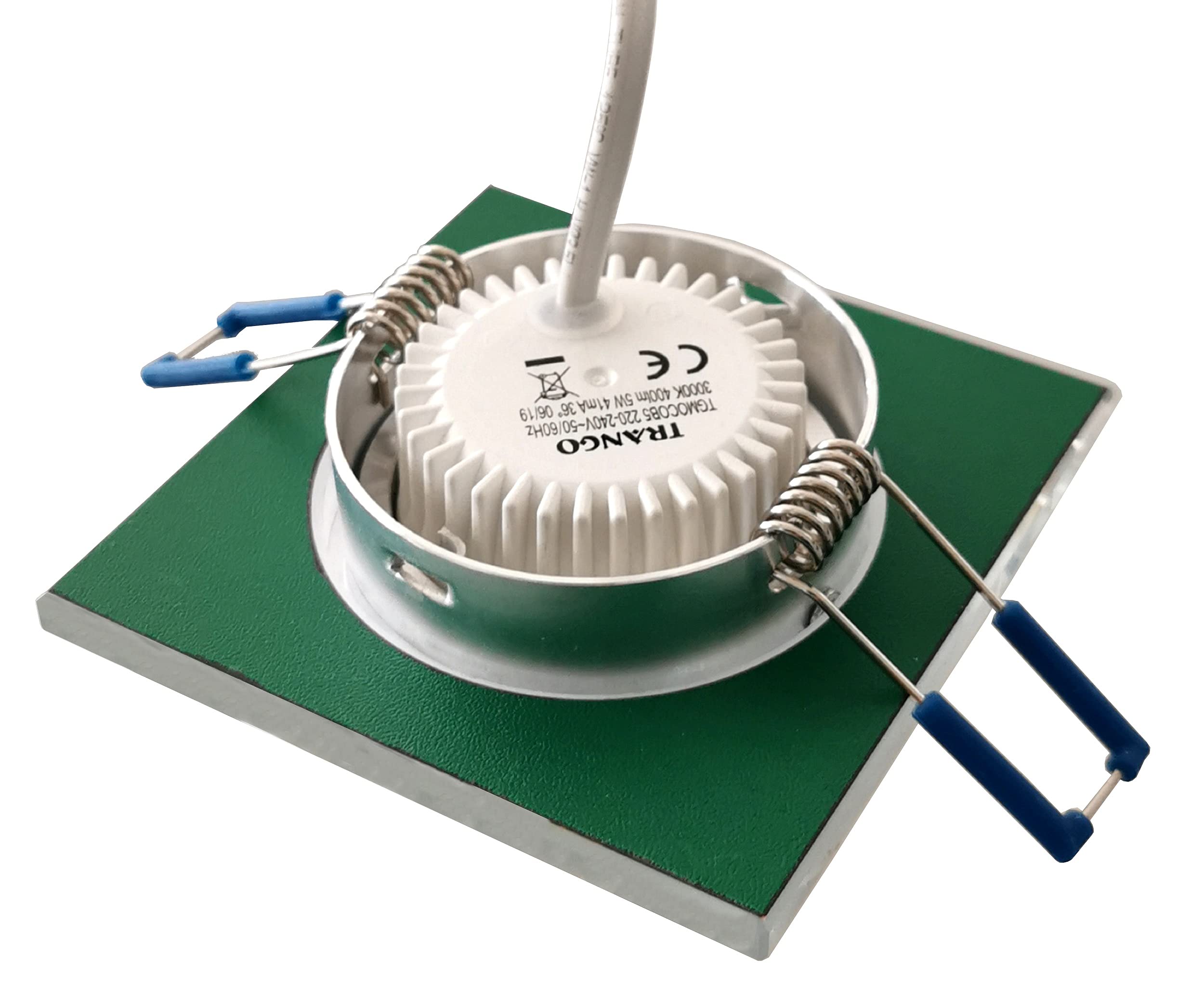 Trango 10er Pack MO15SD-10 Ultra flach 5Watt 3 Stufen dimmbar LED Modul 3000K warmweiß zum Austauschen GU10 & MR16 Halogen Leuchtmittel, Einbauleuchten, Deckenstrahler, Einbaustrahler, Deckenleuchte