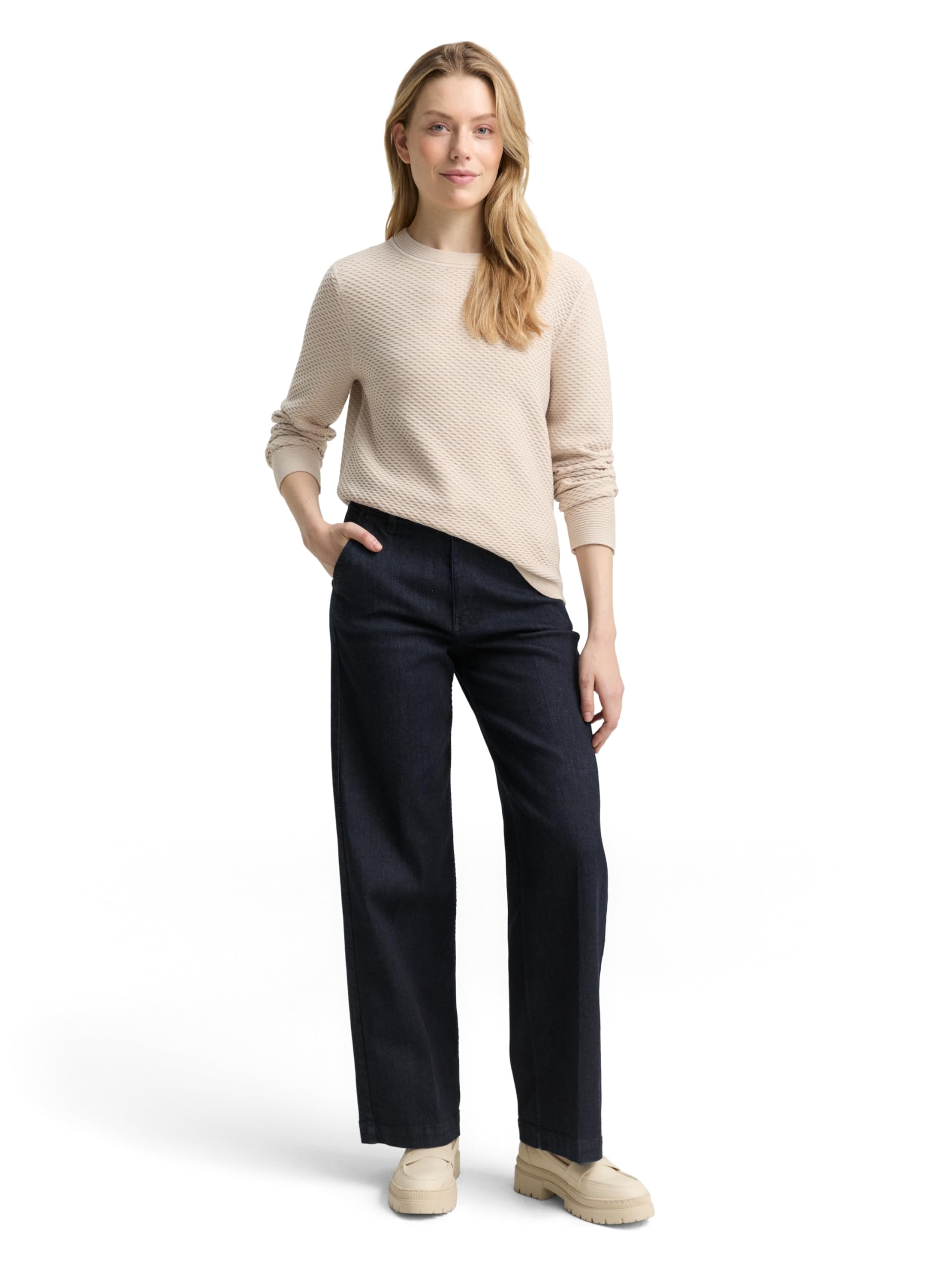 TOM TAILOR Damen 1049122 Strickpullover mit Rundhalsausschnitt (1er Pack)