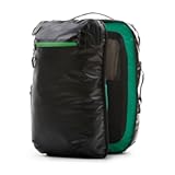 34L Carry On Travel Backpack &vert; TSA and Airline Flight Approved Personal Luggage Style Backpack &vert; The Island Hopper 2&period;0 &vert; 34L Black Waterproof Edition &vert; FREE S-Clip Included
