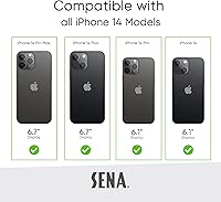 Vista 6 de SENA Billetera, accesorio de billetera Apple para Apple iPhone 12/13/14 Pro/Max/Max Pro, cartera de cuero para iPhone, cartera Apple iPhone 14/13/12