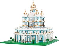 Vista 10 de Juego de bloques de construcción, modelo de arquitectura de la catedral de San Basilio micro minibloques, minibloques educativos, 4300 piezas