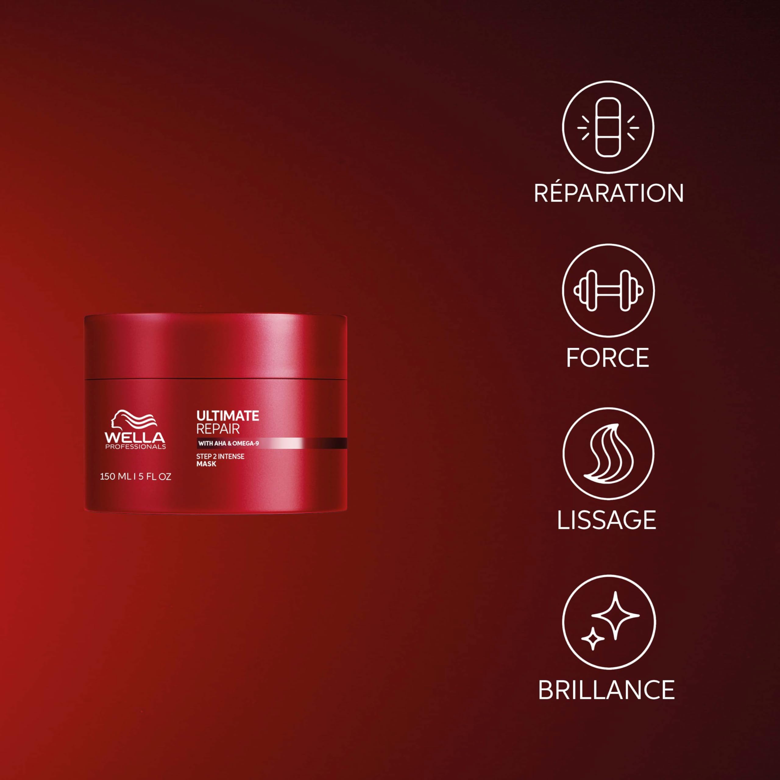 Wella Professionals Ultimate Repair Masque réparation profonde et douceur pour cheveux abîmés 150ml