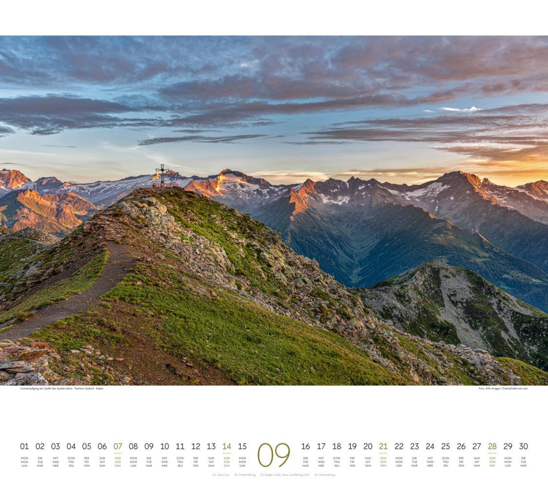 Wege Kalender 2025, Wandkalender im Querformat (54x48 cm) - Landschaftskalender mit traumhaften Pfaden in der Natur