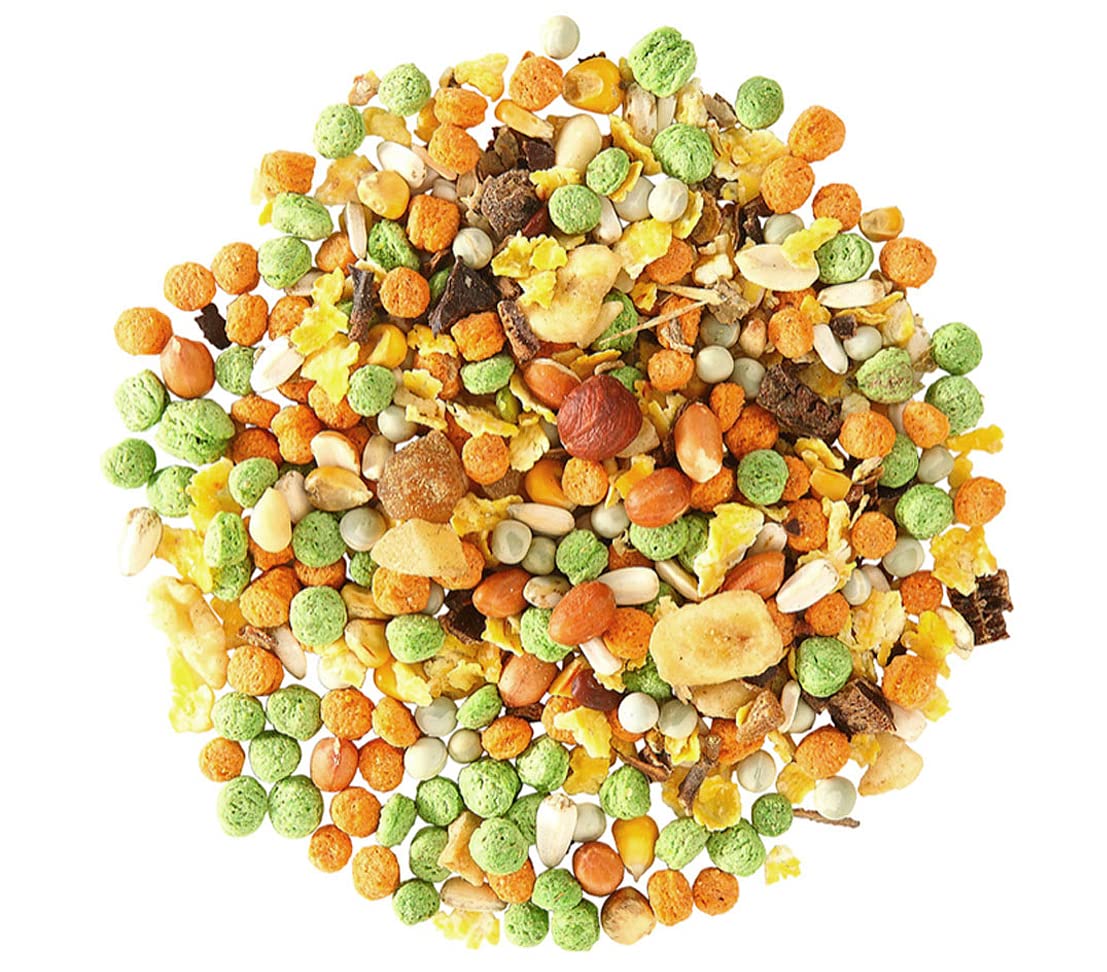 Dehner Alimento para roedores Rico en vitaminas, Rico en minerales, para Conejos y roedores, Mezcla de Frutas con nueces, 8 x 200 g (1,6 kg)