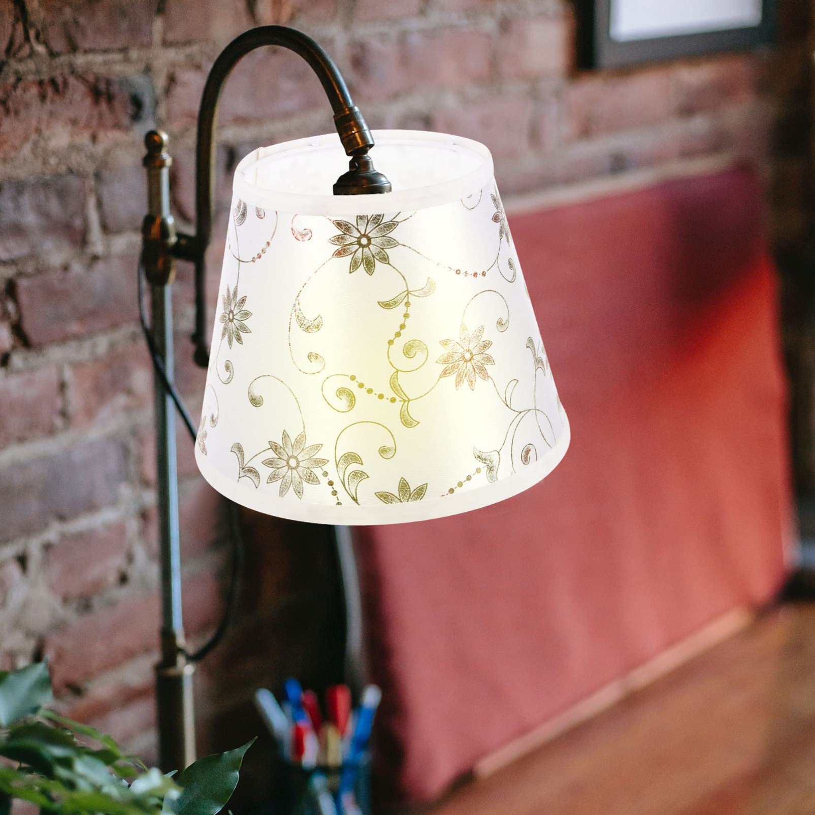 Grote lampenkap voor staande lampen fitting E27 zwart 50cm cilinder metaal stof kap MINA