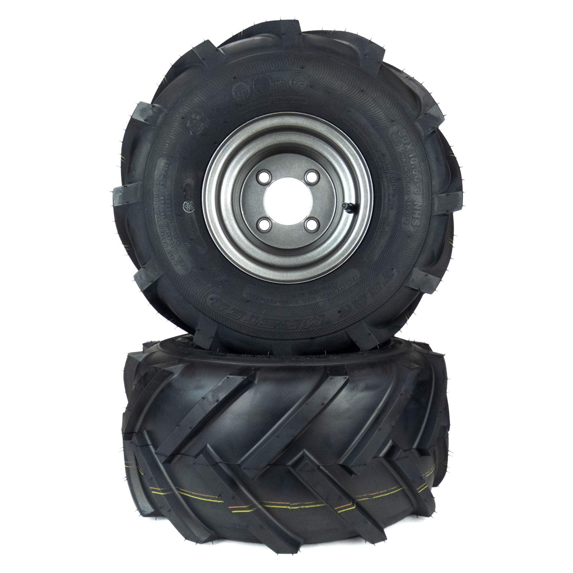 Amazon.com: (2) Aggressive Tire Assemblies 20x10.00-8 Fits Gravely