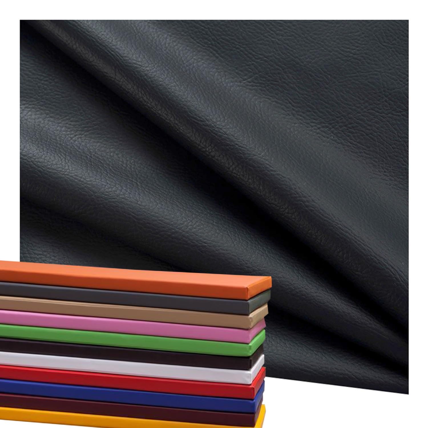 AQIGR Waterproof Bench Cushion Cover Only for Long Window Seat 120 x 40 150x45 100x35 PU Leather Bench Pad Covers 5cm Thicken for Indoor Outdoor Kitchen Tatami Garden(Black,130x45x5cm) — image 1