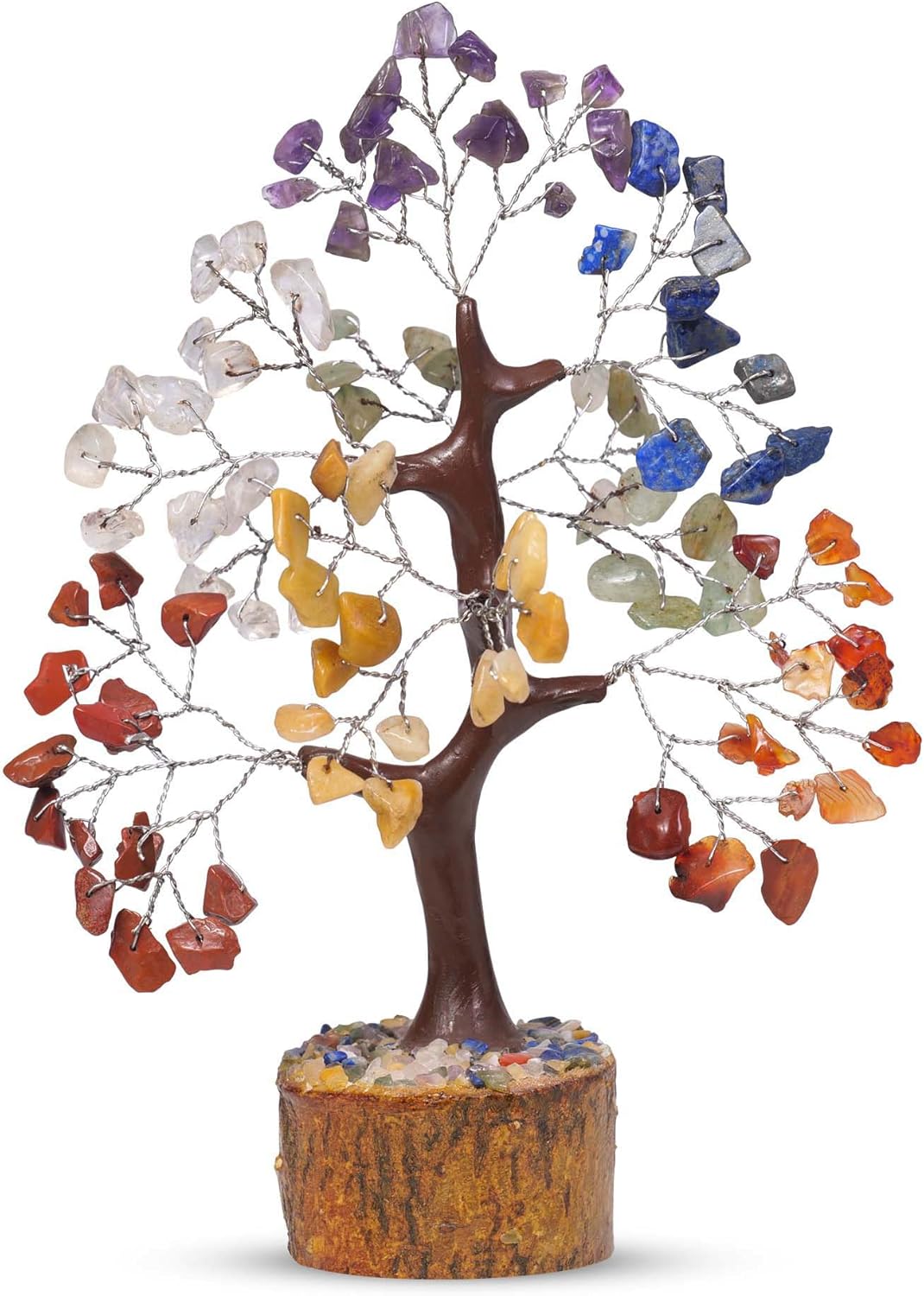 PYOR 7 Chakra Tree of Life Crystal Tree, Healing Crystals, Office Desk Accessories for Women, House Warming Gifts New Home, Crystals and Healing Stones, Office Decor, Crystal Gifts for Women