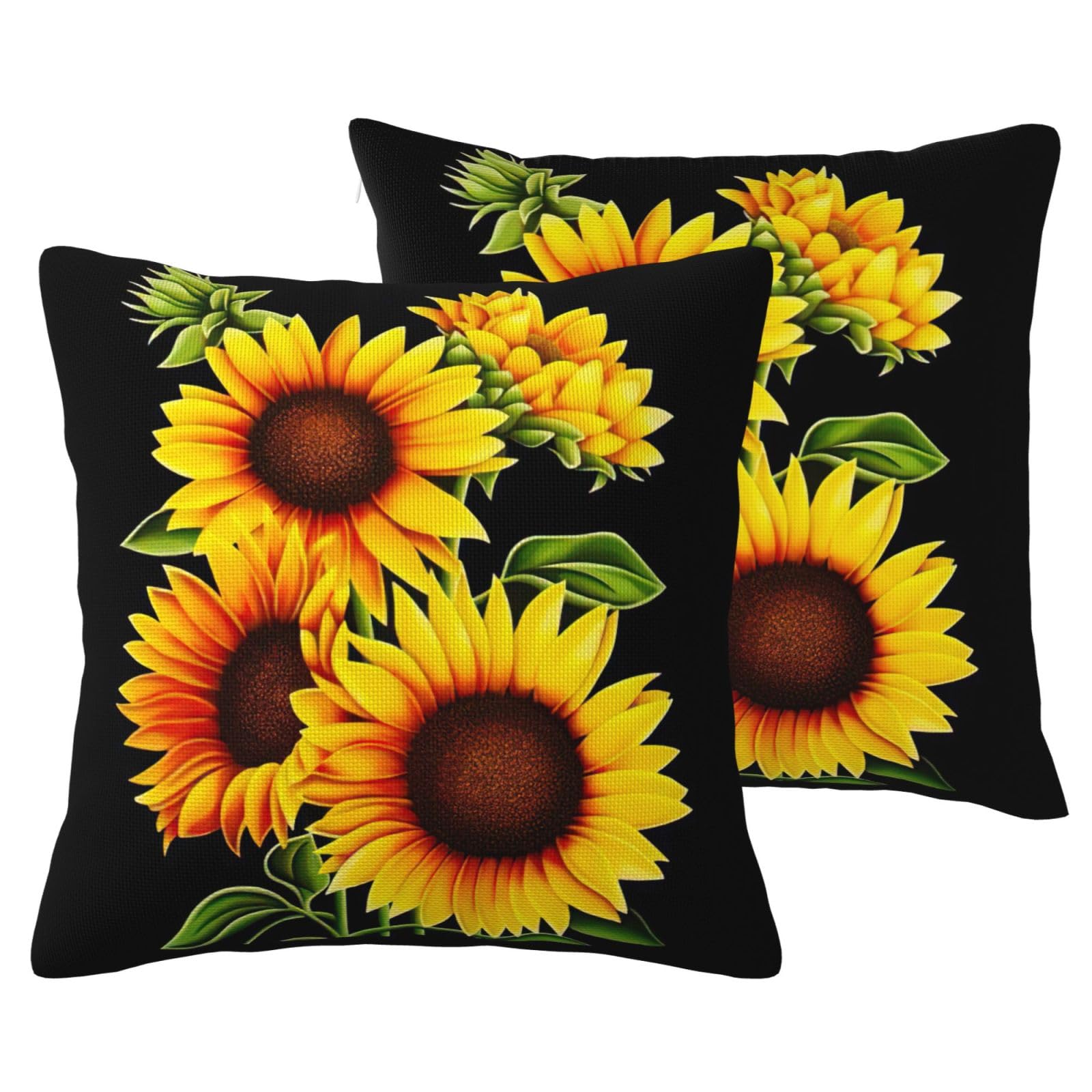 Housses de coussin imprimées de tournesol pour illuminer votre canapé de salon