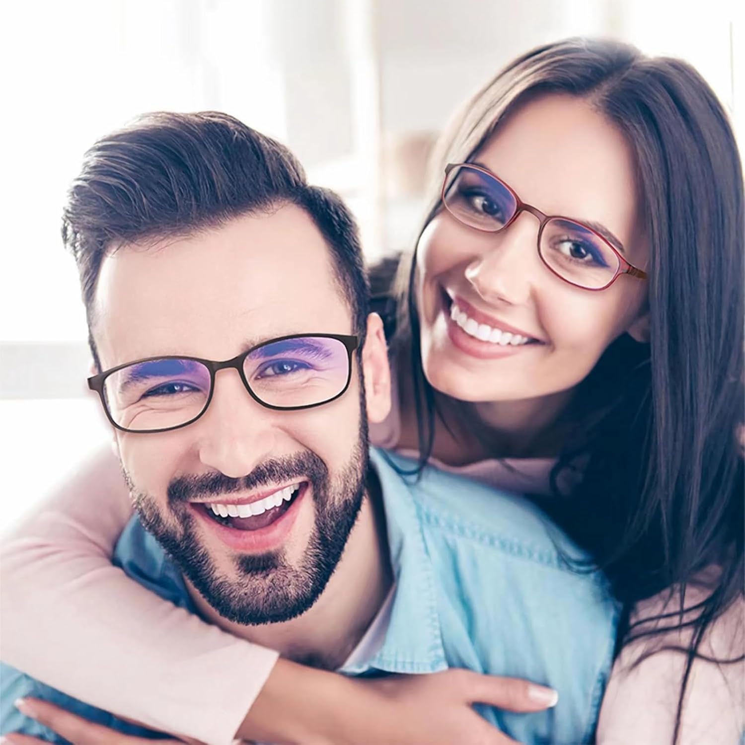 5 Pack Reading Glasses Blue Light Blocking,Reading Glasses for Women Men,Anti UV/Glare Filter Lightweight Eyeglasses - Image 2