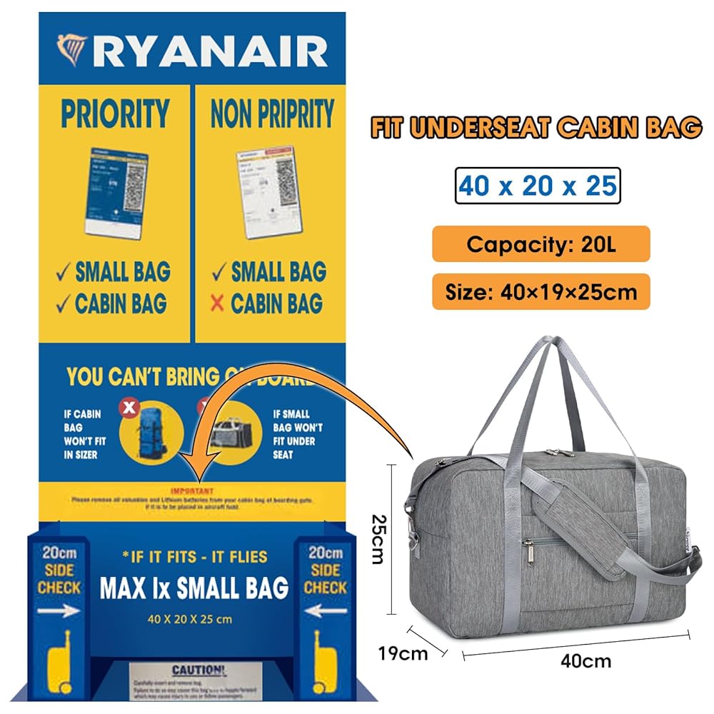 Oltre Al Roncato Borsa Bagaglio A Mano Ryanair 40x20x25 Cm Ironik
