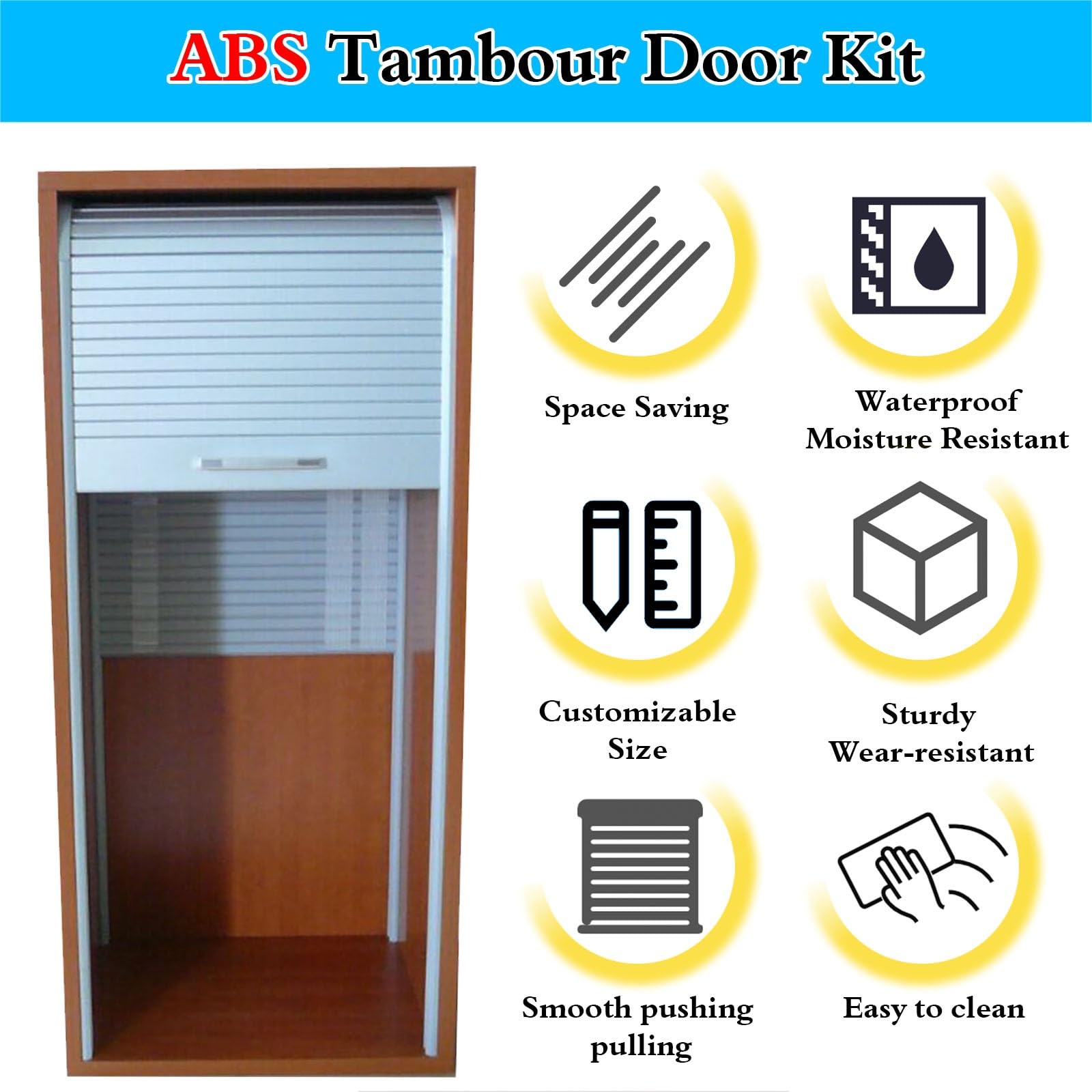 Armadietti da parete per impieghi gravosi personalizzati con ante scorrevoli e kit binario, installazione flessibile (80 x 70 cm), design a doghe salvaspazio per casa o ufficio