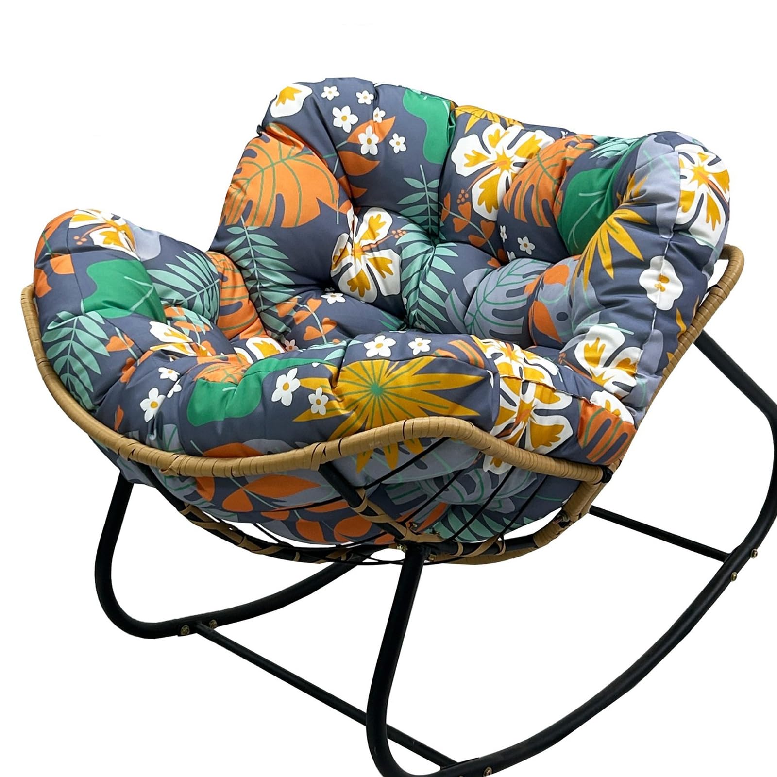 Coussin de chaise en œuf imperméable pour fauteuil suspendu et balancelle de jardin en osier