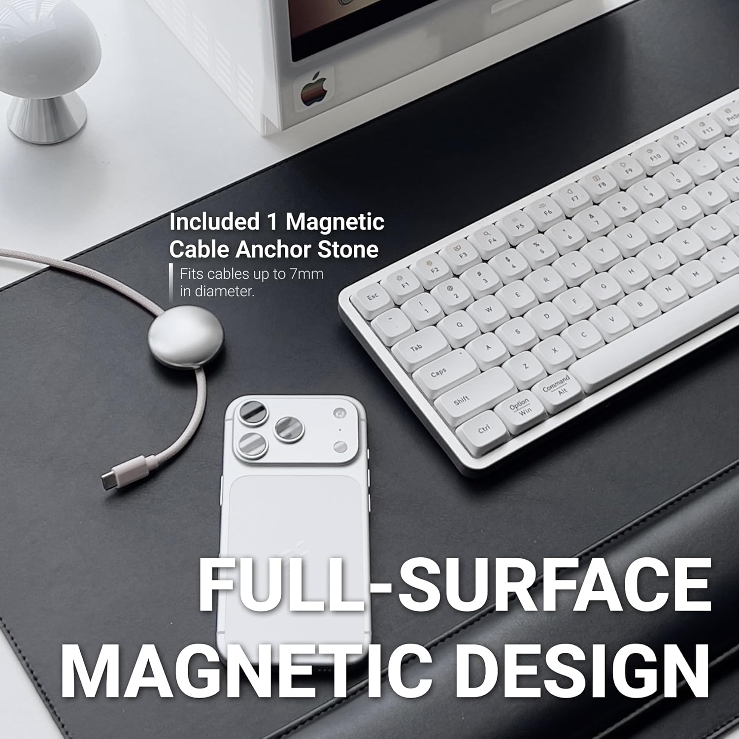 HEXCAL Desk Mat Bundle, Wrist Rest, Office Desk Pad, Large Mouse Pad, Anti-Slip Waterproof Gaming Mouse Pad, Vegan Leather, Desk Writing Pad for Office and Home, Black (31.5” x 15.7” x 0.14”)