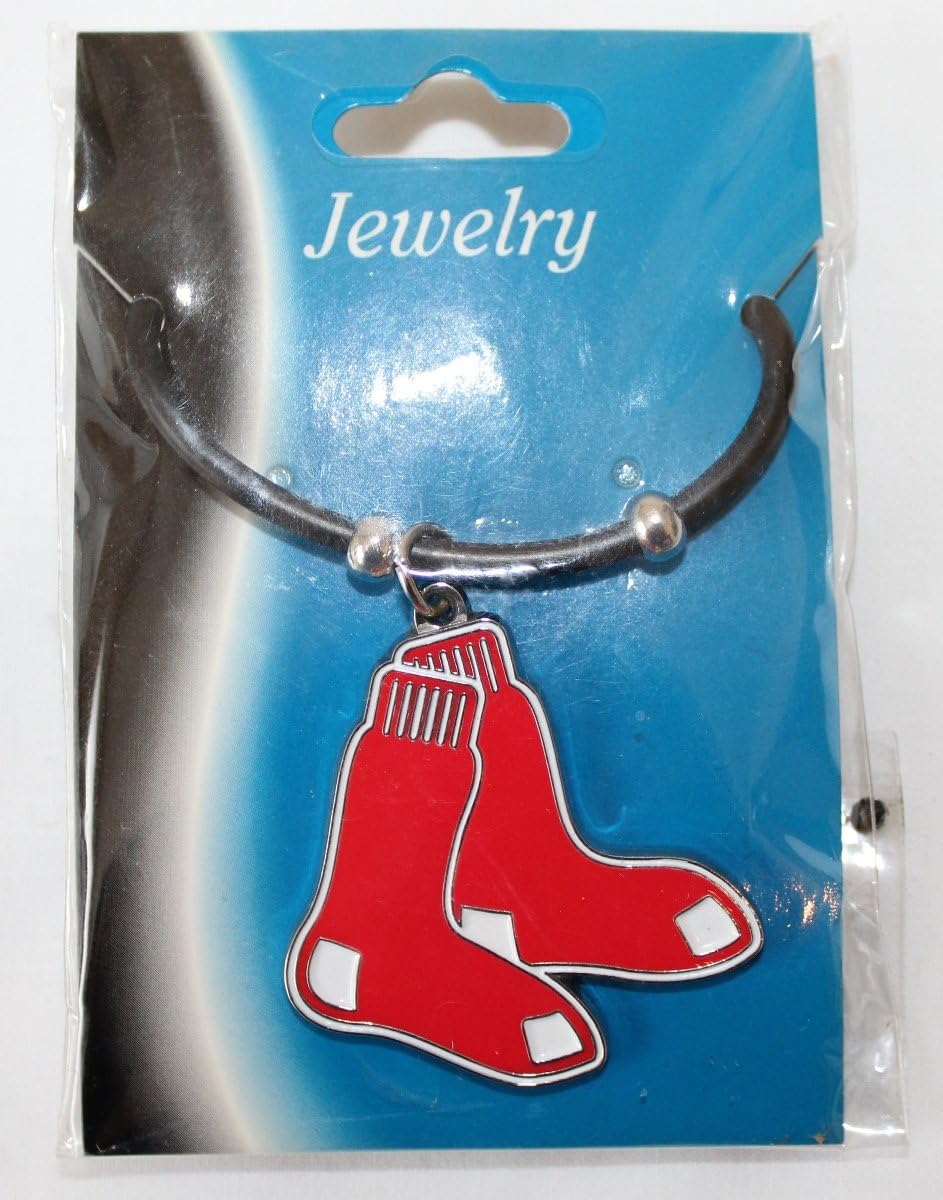 MLB Boston Red Sox Rubber Cord Necklace Sports Fan