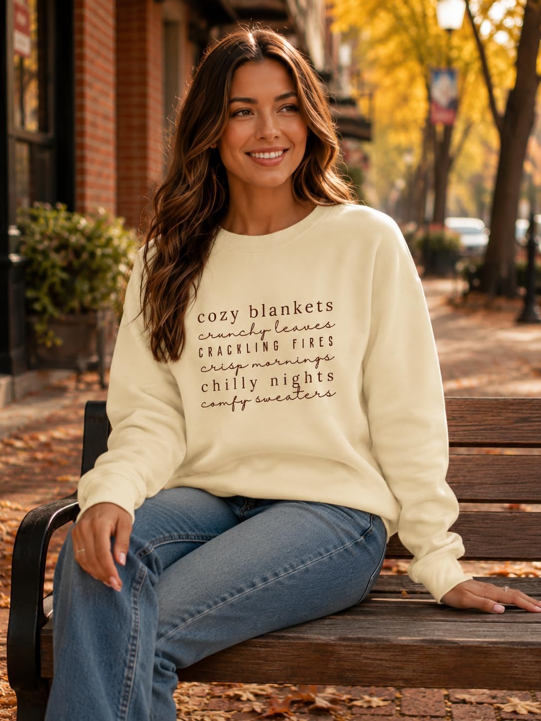 Letter Print Pullover for Women Thanksgiving Sweatshirt Casual Graphic Long Sleeve Shirts Fall Crewneck Pullover Tops