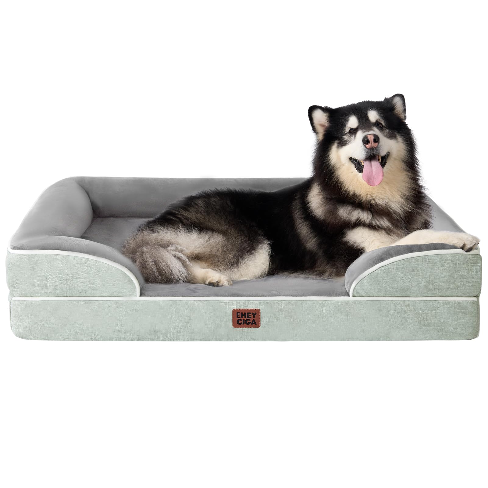 EHEYCIGA Orthopedic XL Dog Beds, Waterproof Memory Foam Dog Bed for Extra Large Dogs, Non-Slip Bottom and Egg-Crate Foam Big Pet Couch Bed with