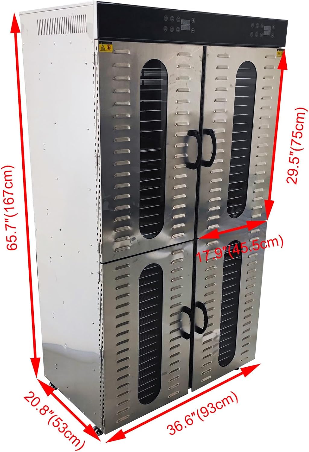 80 Layer Dryer Machine Food Dehydrator Layers Fruit Vegetable Drying Machine Pet Food Dryer for Fruit Vegetable Herbs Dog Treats Meat Drying 6000W 220V