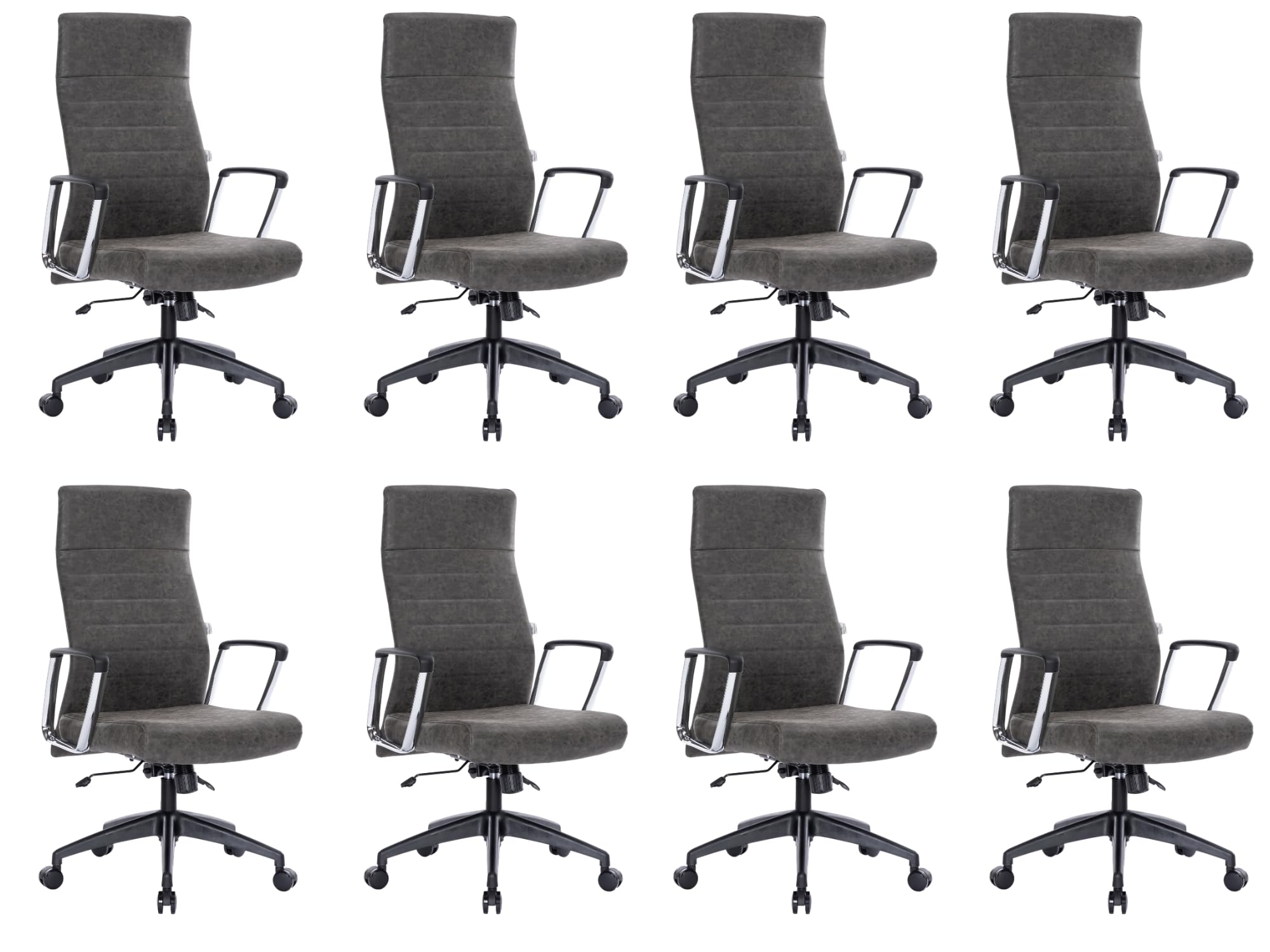 LeisureMod Hilton Leather Executive Office Chair, High Back Ergonomic