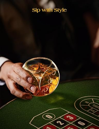 Miniatura 4 de Kollea Juego de decantadores de whisky con ranura para hombre, juego de decantador de whisky de 50.7 onzas con 4 vasos, decantador estilo casino
