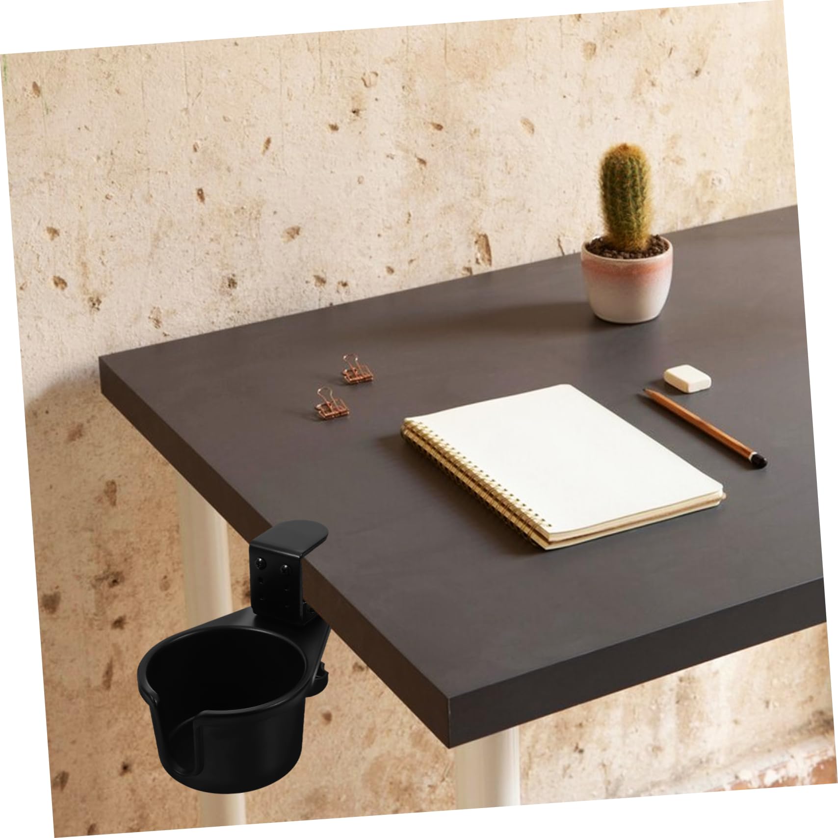 OUNONA 4piezas Soporte De Bebida Para Mesa Clip Giratorio Portavasos Para Hogar y Oficina Compatible Diferentes De Tazas y Botellas