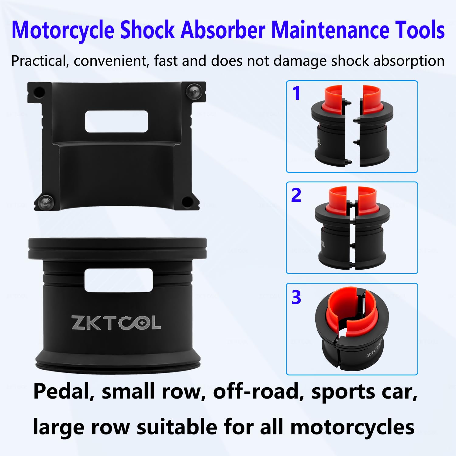 ZKTOOL Set di 14 guarnizioni per ammortizzatori per moto, strumento di installazione, driver per guarnizioni forcella per moto da 35 mm, 36 mm, 40 mm, 41 mm, 42 mm, 43 mm, 45 mm, 46 mm, 47 mm, 48 mm,