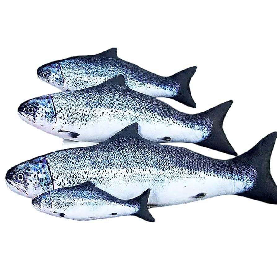 空想アパートメント 冬毛のサーモン ぬいぐるみ 毛が生えかわった「冬毛のサーモン」がモフモフ！ ぬいぐるみ