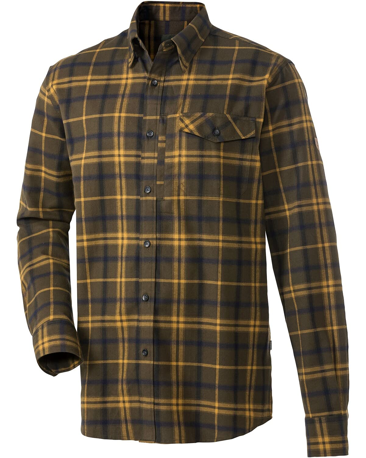 Parforce Camisa de caza Uckermark, Oliva/Maíz Cuadros, XXL