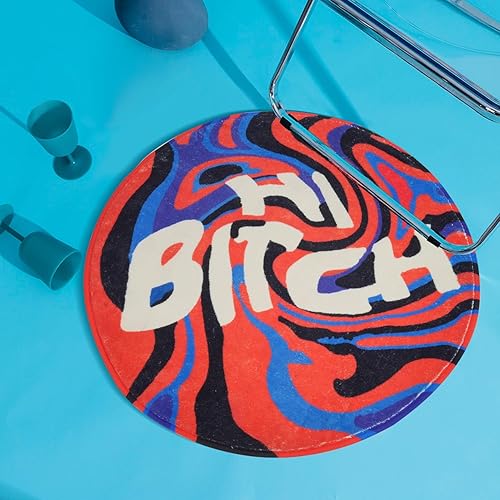 Alfombras geniales para sala de estar, 36 x 36 pulgadas, alfombra de baño divertida de microfibra suave, antideslizante, lavable, absorbente,