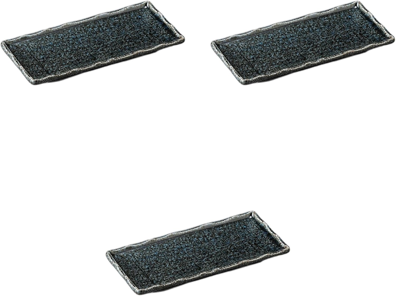 Setomonohonpo, Set of 3, Serving Plate with Aitangsu (8.7 x 4.1 x 1.0 inches (22 x 10.5 x 2.6 cm)), Appetizer Plate, Porcelain