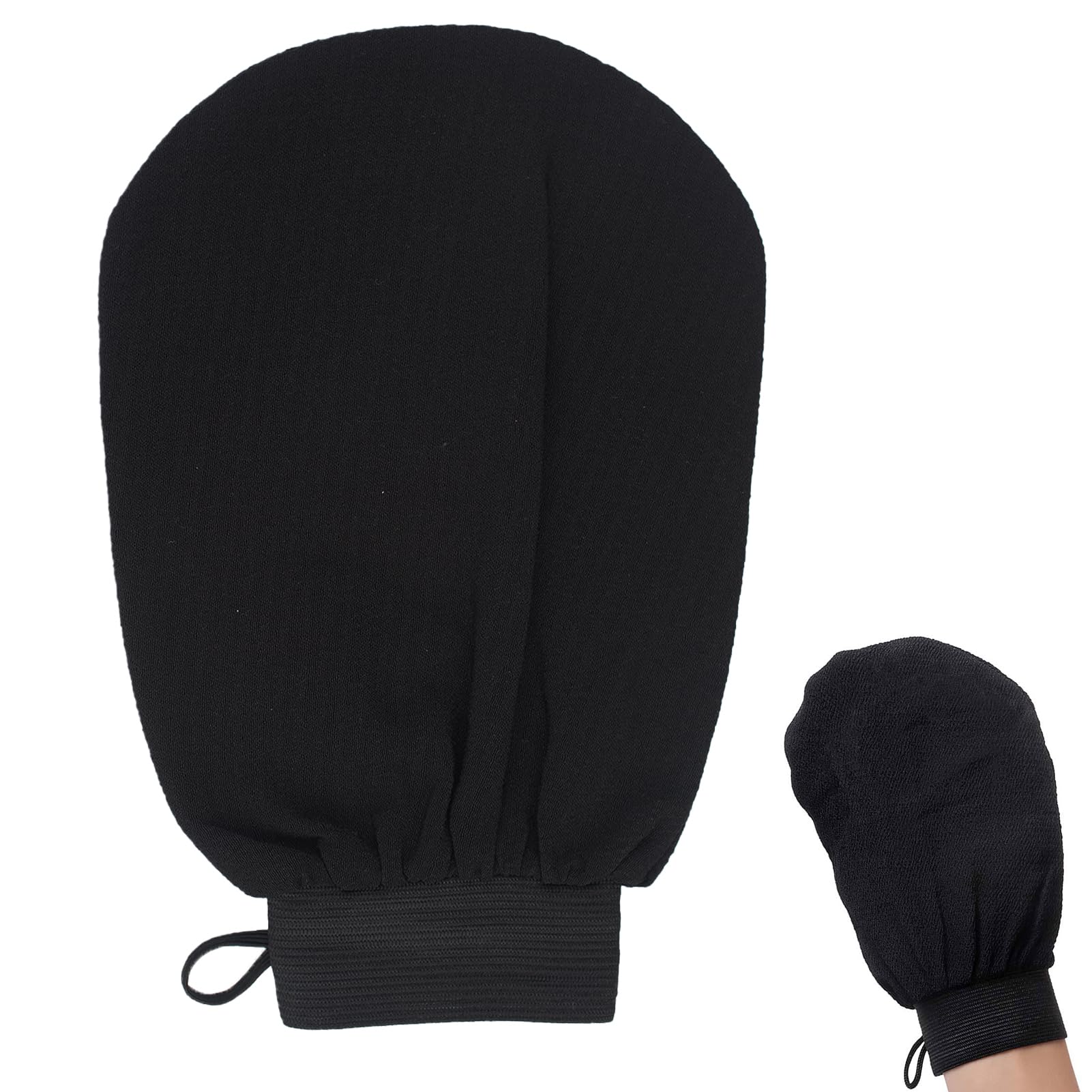 1 pieza Manopla Exfoliante Corporal,Manopla para Exfoliación Profunda,Guantes Esponja Baño Exfoliante,Guante Exfoliante Corporal,Guante Exfoliante Corporal para Exfoliación de Baño y Ducha-Negro