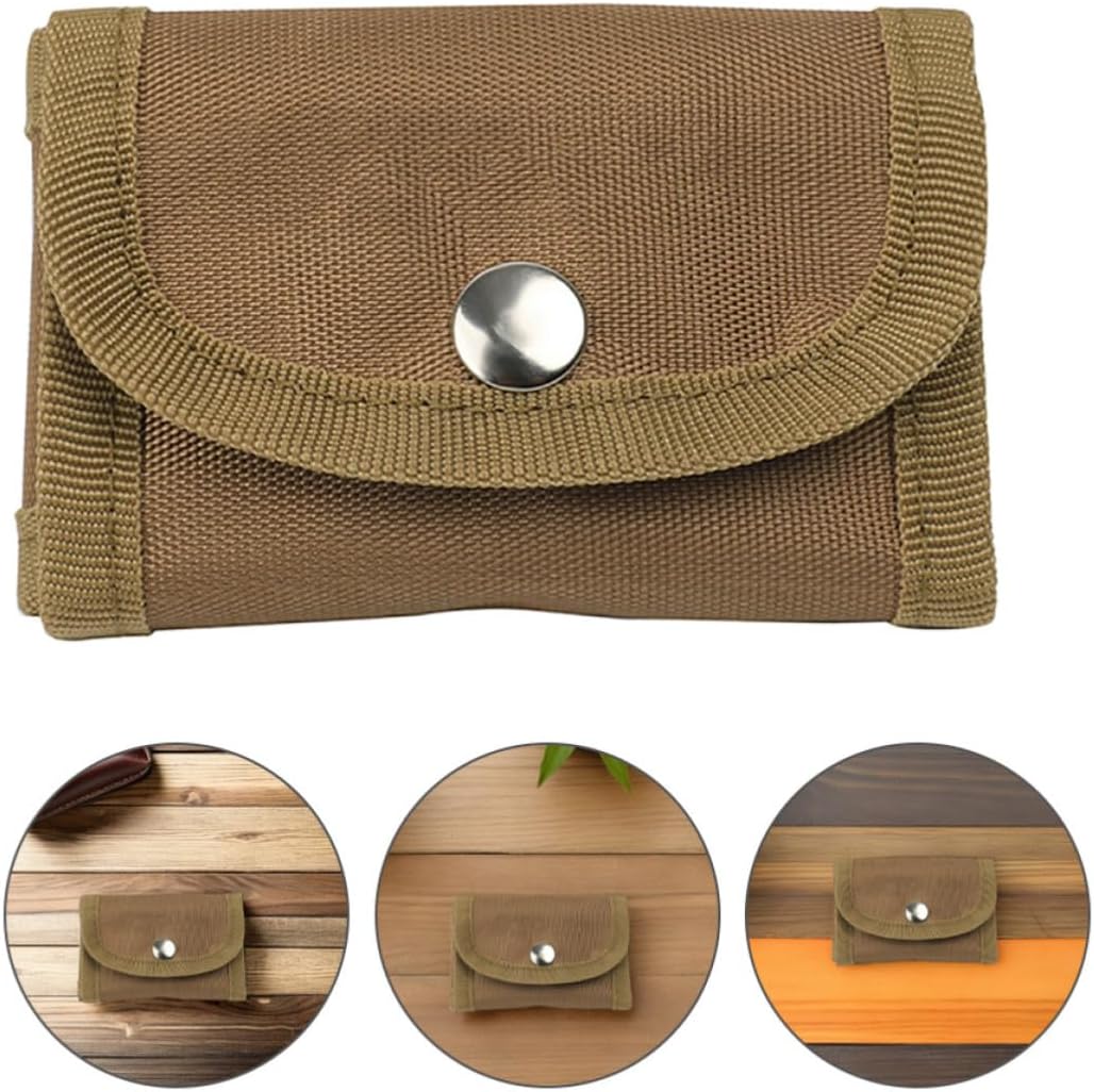 Outanaya Portable Razor Storage Bag for Men Made of Sturdy Oxford Cloth with Khaki Color, Easy to Carry and Provides Excellent Protection, Travel and Camping Razor Organizer