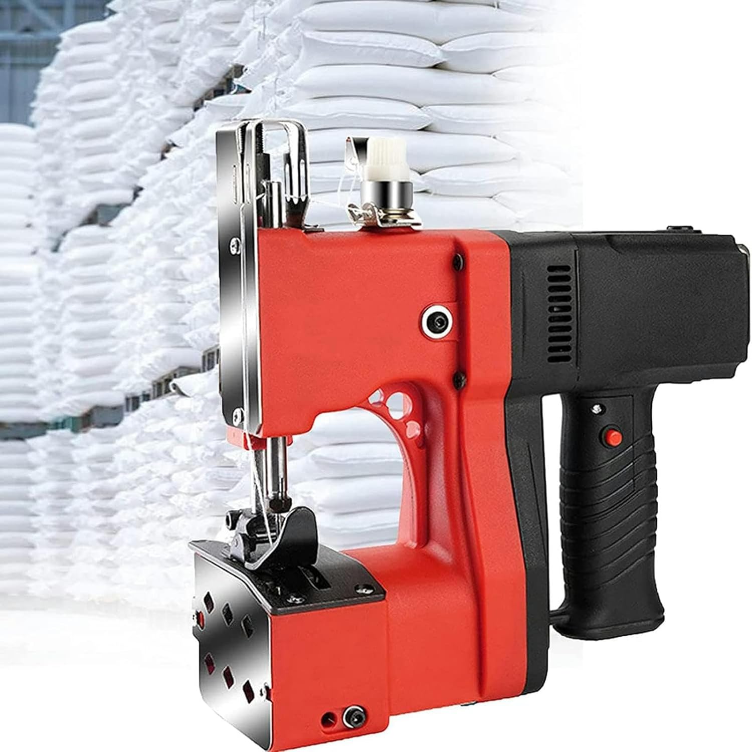 Bag Closer Closing Machine, Industrial Bag Closing Machine, Adjustable Gauge 4-9mm, Portable Electric Sewing Stitching Machine for Rice/Sack/Woven/Paper/Plastic Bags