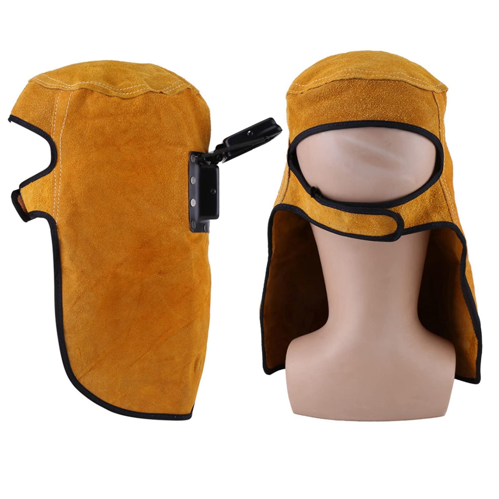 Masque de de Casque de Capot de Soudeur de Casque de Soudure en Cuir avec L'objectif de Filtre D'assombrissement Automatique pour des Ouvriers de Soudure