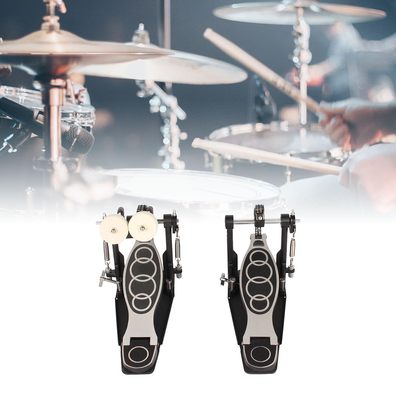 Doble Pedal Bombo Con Base Antideslizante