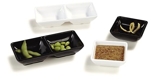 Miniatura 7 de Carlisle FoodService Products Ramekins - Tazón cuadrado para salsa, catering, cocina, restaurante, plástico, 2 onzas, blanco, (paquete de 48)