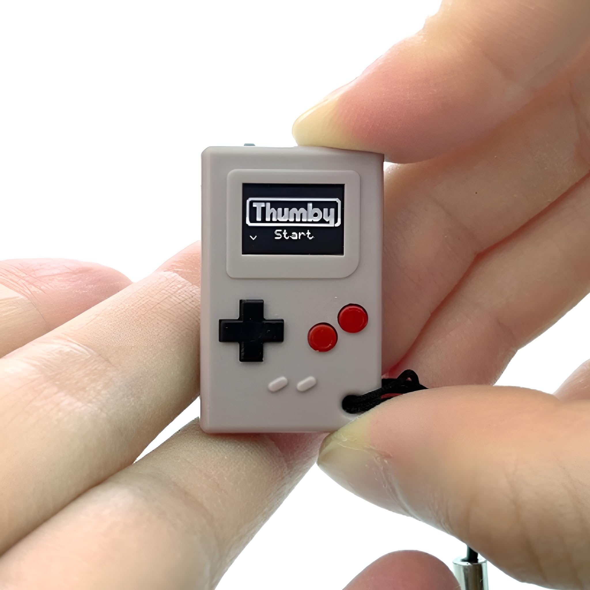 TinyCircuits Thumby (グレー) 小さなゲーム機 プレイ可能なプログラム可能なキーチェーン: 電子ミニチュア STEM学習ツール