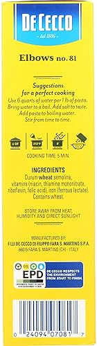 Vista 51 de De Cecco Farfalle - Pasta No. 93, 16 onzas, auténtica, de secado lento, hecha con trigo duro, pasta versátil para salsas y recetas, fabricada