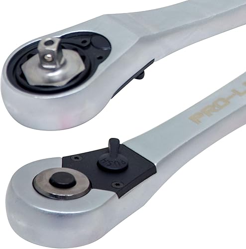 Miniatura 5 de Pro-Lift Mango de llave de trinquete 3 en 1 - Adaptador de 3 piezas de 12" 14" y 38" - Liberación rápida para enchufes con cabezal ovalado de 72