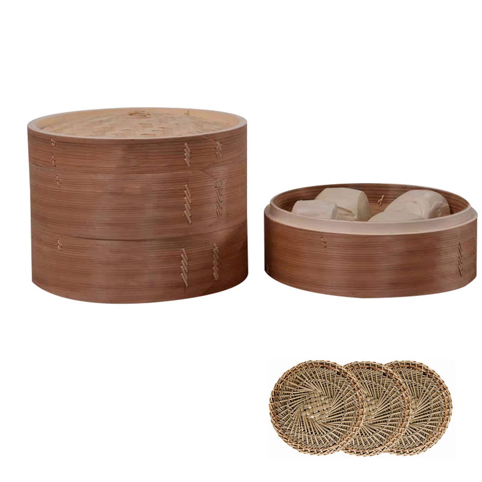 Panier à vapeur en bois de 27 cm, le secret des repas sains et conviviaux en famille.
